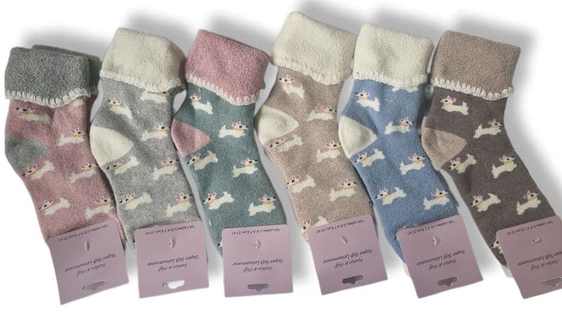 WIN003 LS3002 COSY SOCKS DOG 12 Pack @ £1.95 EACH