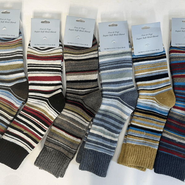WIN004-WS004 MENS MULTI STRIPE 6 COLOURS 12 IN PACK @ £1.95