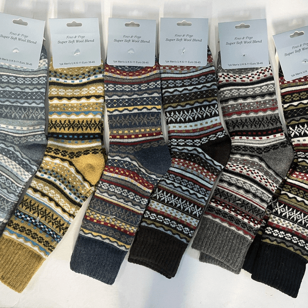 WIN004-WS004 MENS NORDIC 6 COLOURS 12 IN PACK @ £1.95