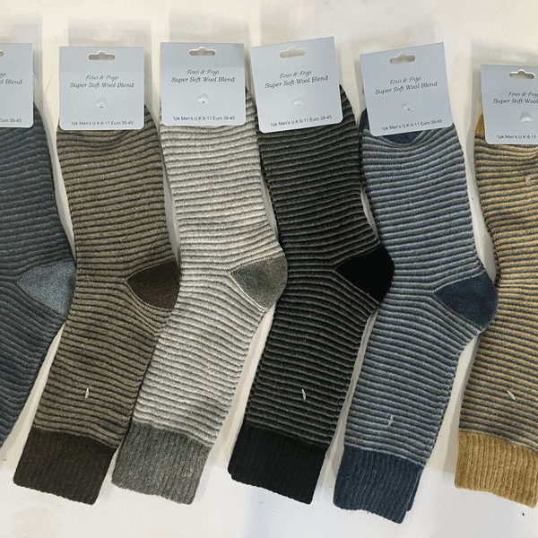 WIN004-WS004 MENS THIN STRIPE 6 COLOURS 12 IN PACK @ £1.95