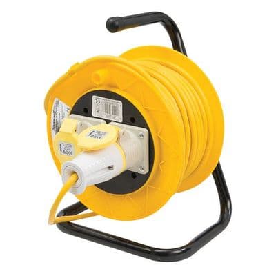 110V Extension Cable Reel 25 Meters Two Sockets