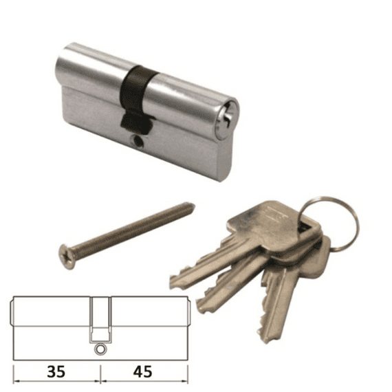 6 Pin Euro Cylinder Door Lock Barrel