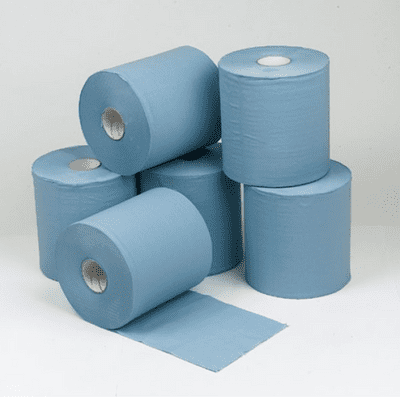 6 X 2 Ply Blue Centre Feed Rolls
