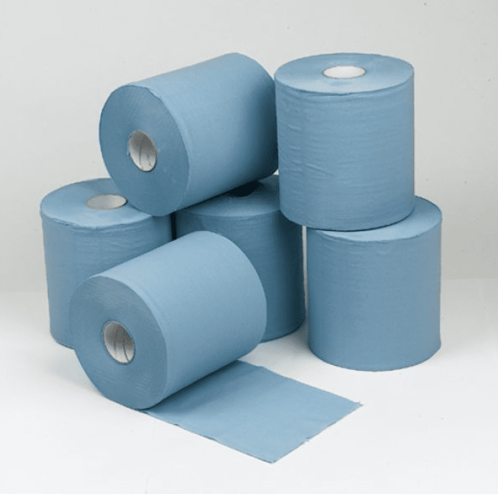 Blue Absorbent Paper Cleaning Roll