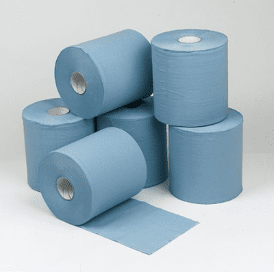 Blue Absorbent Paper Cleaning Roll