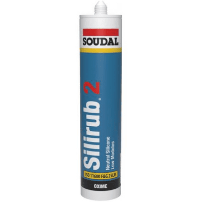 Box Of Soudal Clear Silirub 2 Silicone Sealant  24 Tubes