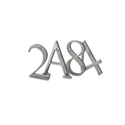 Chrome Door Number 80mm