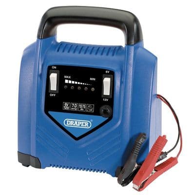 Draper 7.0A 6V/12V Battery Charger