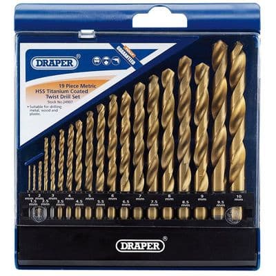 Draper Titanium Coated HSS Drill Bit Set