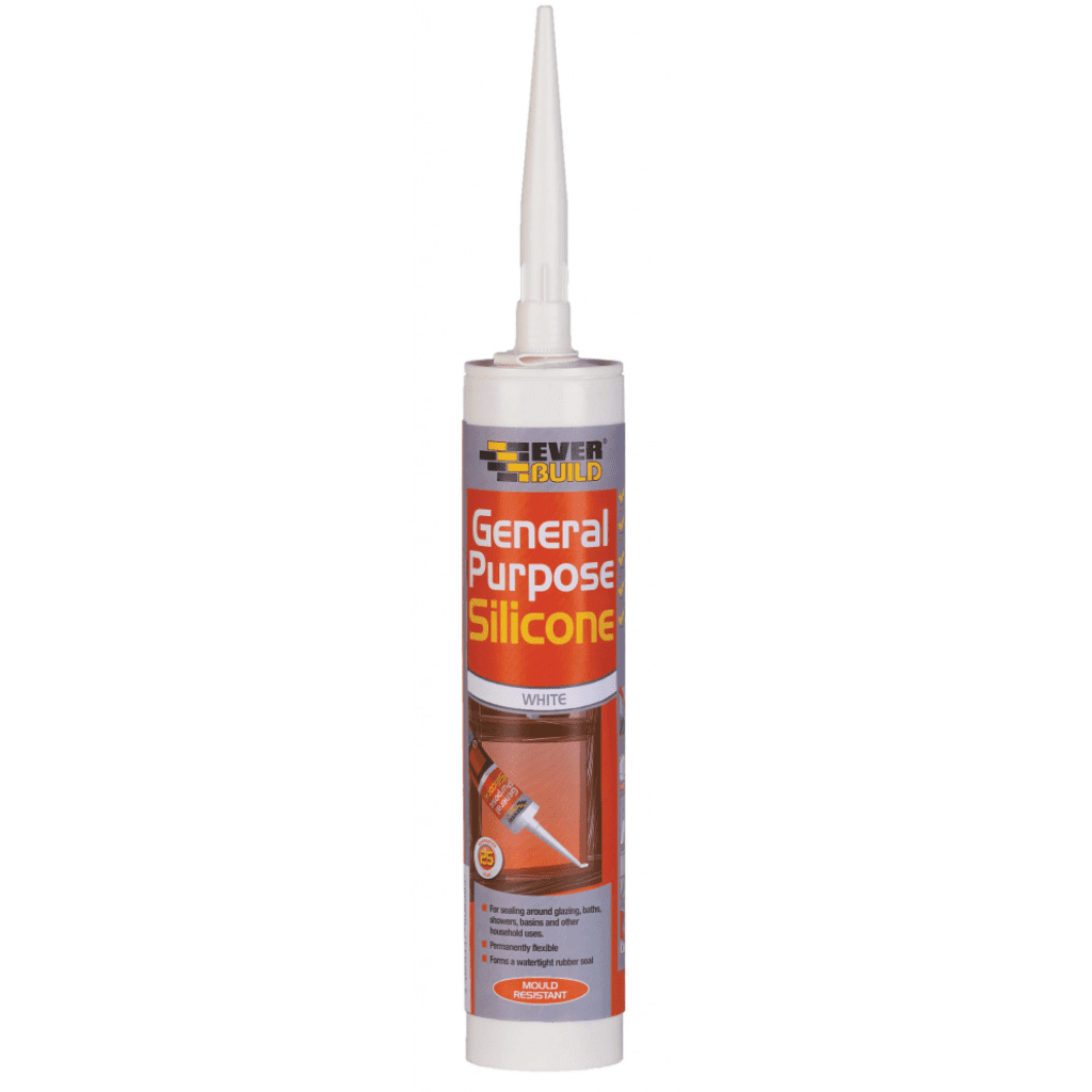 Everbuild General Purpose Silicone Sealant – 280ml White (6-Pack)