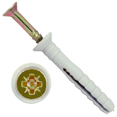 Nylon Hammer Fixings Flat Countersunk Box Of 100