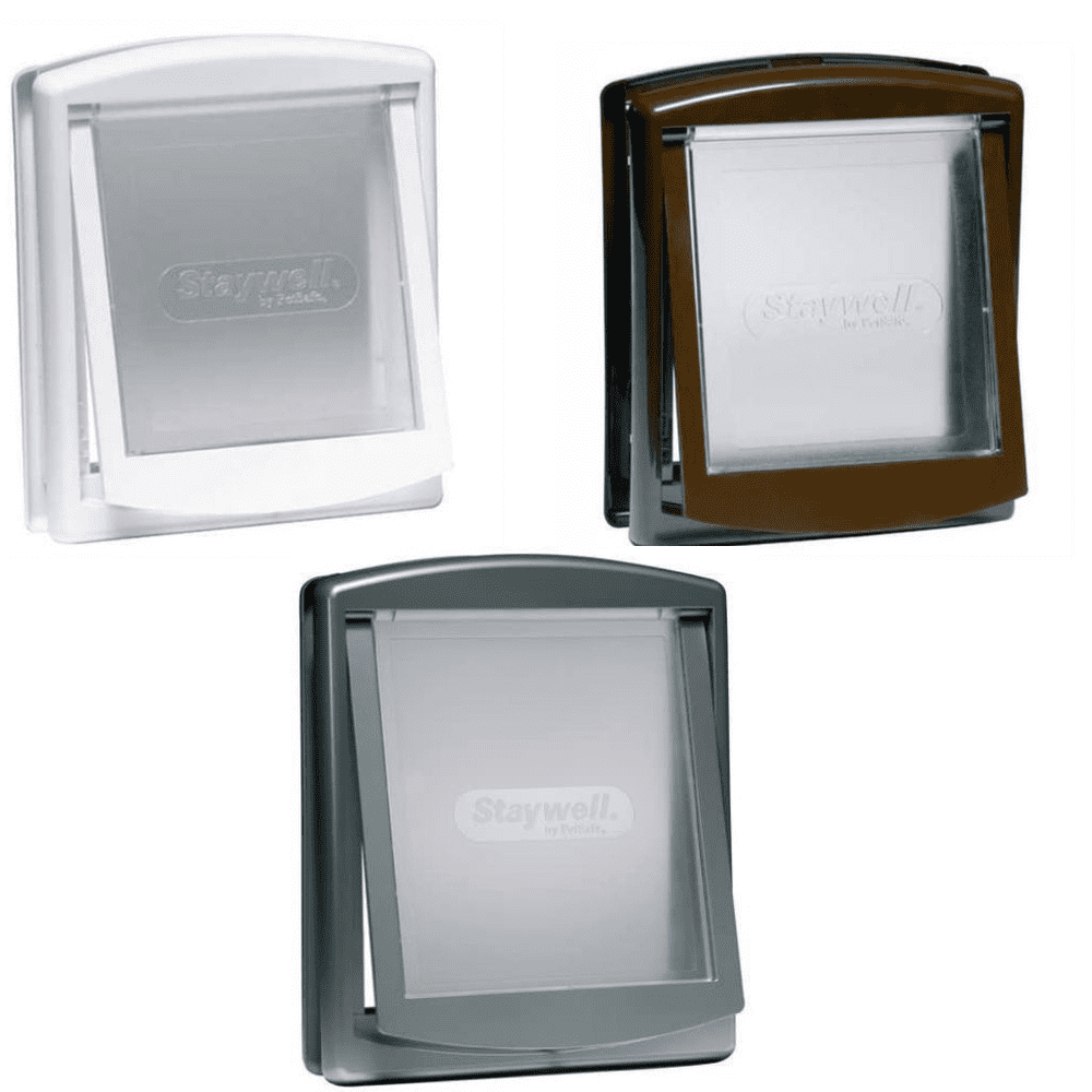 Two Way Flap Staywell 2 Way Locking Cat Flap / Pet Flap White Brown Or Grey