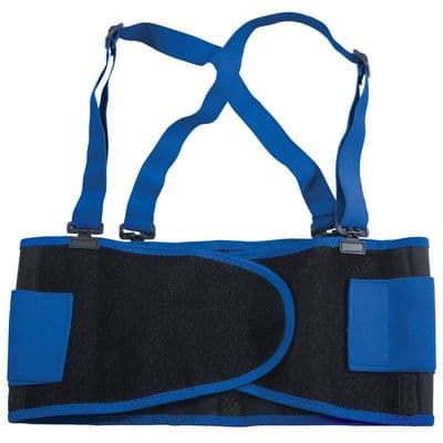 Work Back Support Aid With Braces Size Large