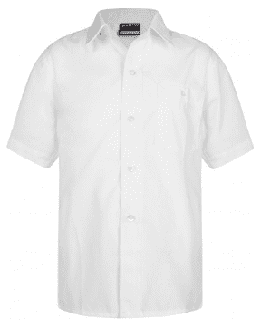 2 Pack Boys White Short Sleeve Shirts - No Logo