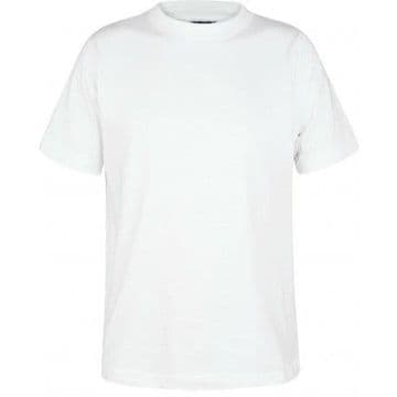 PE T-Shirt in White with School Logo