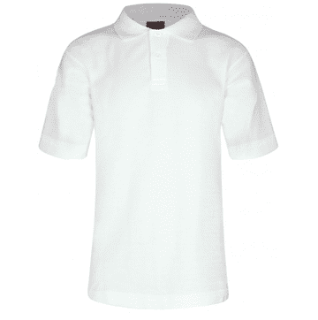 Polo Shirt in White with School Logo