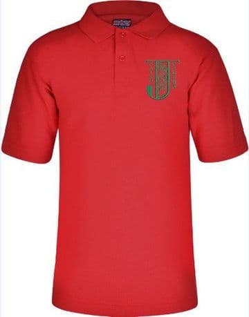 Red Polo Shirt with School Logo - St Luke