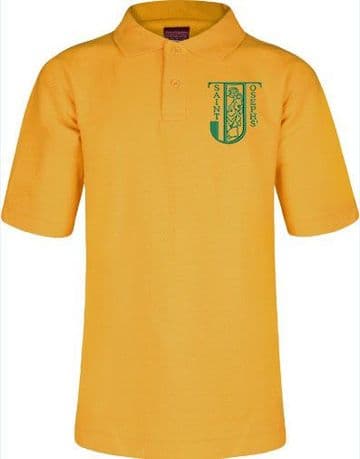 Yellow Polo Shirt with School Logo - St Matthew