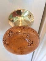 Beautiful Pair Of Large Bubble Glass Mortice Door Knobs Handles,Brass,Vintage, 6 Colours available