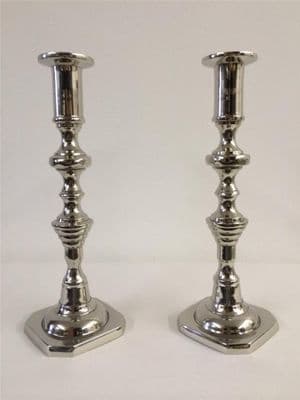 Beautiful Pair Or Single Large Nickel Plated Beehive Candle Stick Holder'S Rb-01