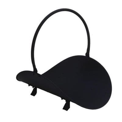 Black Log Holder Coal Scuttle Hod Bucket Fireplace Carrier  Fireside Tools Iron*