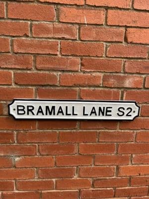 BRAMALL LANE S2 Vintage Style SHEFFIELD Football Road Street Sign SOLID METAL