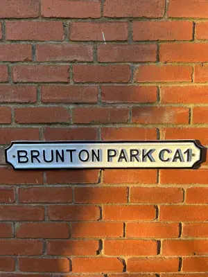 BRUNTON PARK CA1 Vintage Style Carlisle football Road Street Sign SOLID METAL