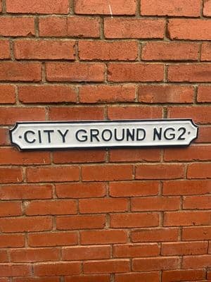 CITY GROUND NG2 Vintage Style Nottingham Road Street Sign SOLID METAL