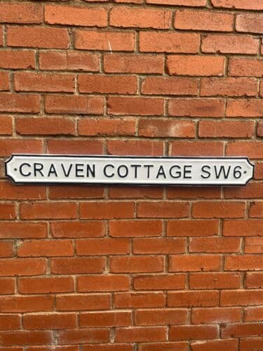 CRAVEN COTTAGE SW6 Vintage Style Fulham London football Road Sign SOLID ...