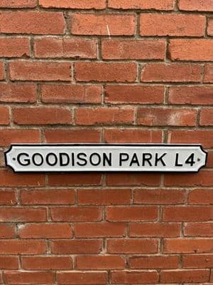 GOODISON PARK L4 Vintage Style EVERTON Football Road Street Sign SOLID METAL