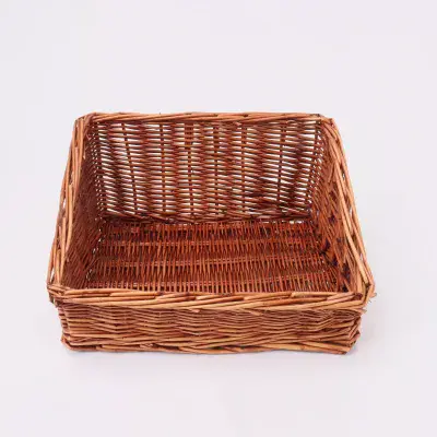 Hamper Bread Display Sloped Full Willow wicker basket Farm Shop Sml Med or Large