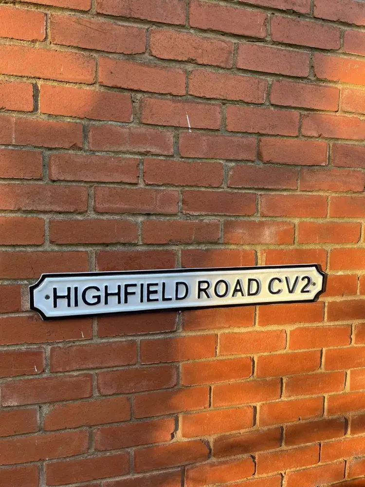 HIGHFIELD ROAD CV2 Vintage Style Road Coventry Street Sign SOLID METAL