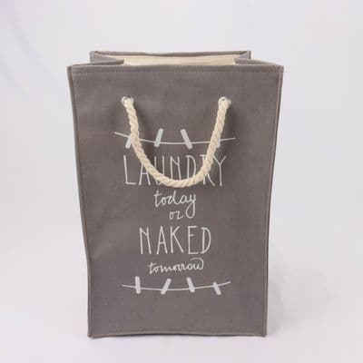 Large Fabric Laundry Hamper Bag Rope Handles 3 Designs Washing Clothes Basket