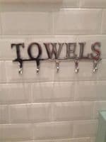 Large Towel Holder Rack, Bath Hanger Hooks, Wall Mounted Bathroom Aluminium Chrome