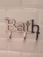 Large Towel Holder Rack, Bath Hanger Hooks, Wall Mounted Bathroom Aluminium Chrome