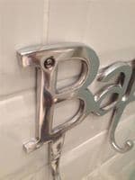 Large Towel Holder Rack, Bath Hanger Hooks, Wall Mounted Bathroom Aluminium Chrome