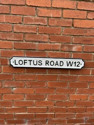 LOFTUS ROAD W12 Vintage Style QUEENS PARK Football Road Street Sign SOLID METAL