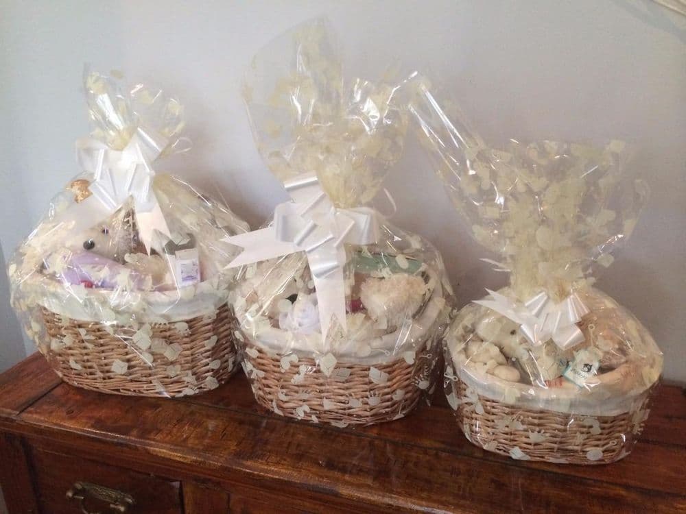 Make Your Own Baby Ivory Boy or Girl Maternity Hamper Kit 3 Sizes Oval ...
