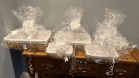 Make Your Own Hamper Kit Lined Willow Wicker Basket 5 sizes + Cellophane & Bow