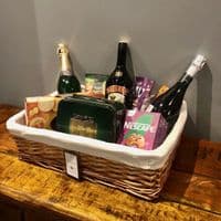Make Your Own Hamper Kit Lined Willow Wicker Basket 5 sizes + Cellophane & Bow