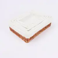 Make Your Own Hamper Kit Lined Willow Wicker Basket 5 sizes + Cellophane & Bow