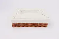 Make Your Own Hamper Kit Lined Willow Wicker Basket 5 sizes + Cellophane & Bow
