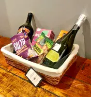 Make Your Own Hamper Kit Lined Willow Wicker Basket 5 sizes + Cellophane & Bow