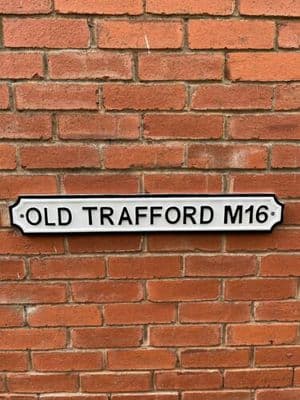 OLD TRAFFORD M16 Vintage Style MANCHESTER Football Road Street Sign SOLID METAL