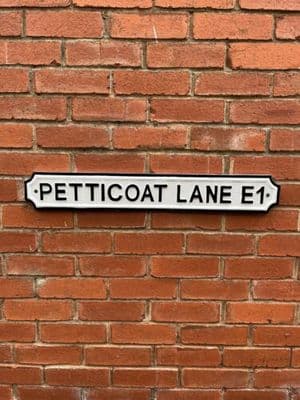 PETTICOAT LANE E1 Vintage Style LONDON Road Street Sign SOLID METAL