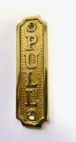PULL Brass Door Sign, Plain Brass, Antique Bronze Or Shiny Nickel