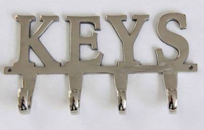 Quality Keys Housekeys,Hooks,Wall Mounted Holder Silver Rack 2 Designs + Screws*