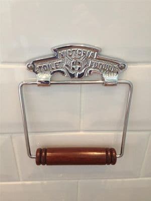Quality Vintage Antique Style Chrome Brass Toilet Roll Holder Bathroom Ensuite