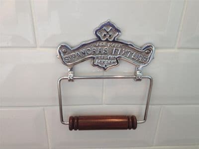 Quality Vintage Antique Style Chrome Brass Toilet Roll Holder Bathroom Wc Loo Ensuite *