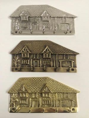 Retro Home Wall Key Rack Chrome Brass Antique Bronze House Car Keys Hook Holder